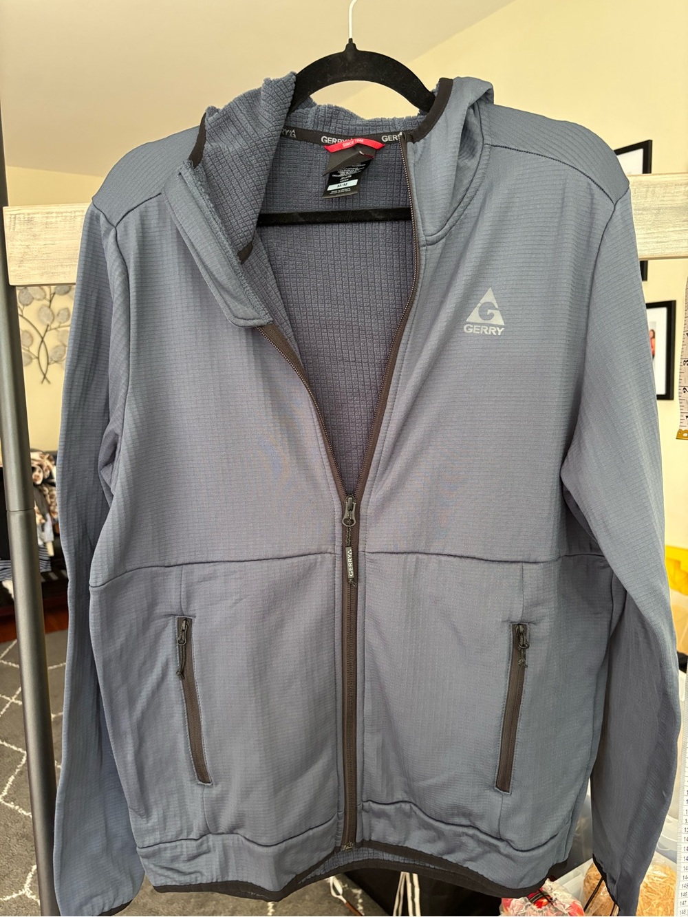 Gerry Weber Men's Lightweight Hooded Jacket in Slate Blue Gray